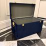 Blue Velvet Storage Chest Image 2