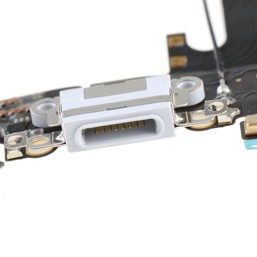 For iPhone 6s 4.7" Charging Dock Port Connector Headphone Jack Mic Flex White - FHT18IPCP