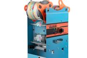 Commercial Manual Cup Sealing Machine, Carbon Steel and ABS Plastic Sealer Blue Milk Tea, 300-500 Cups/Hour Sealer Bubble Tea Milk Packaging, 27 x 27 x 65cm Cup Sealing Machine
