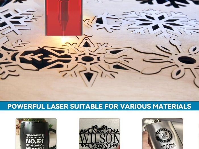 SCULPFUN S9 5.5W Laser Engraver + extras