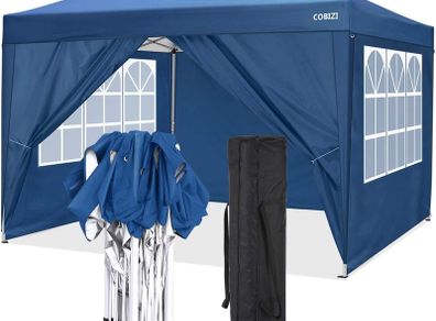 3 x 3 m, folding gazebo, Marquee Waterproof PU coating, heavy duty steel frame, with 4 sandbags
