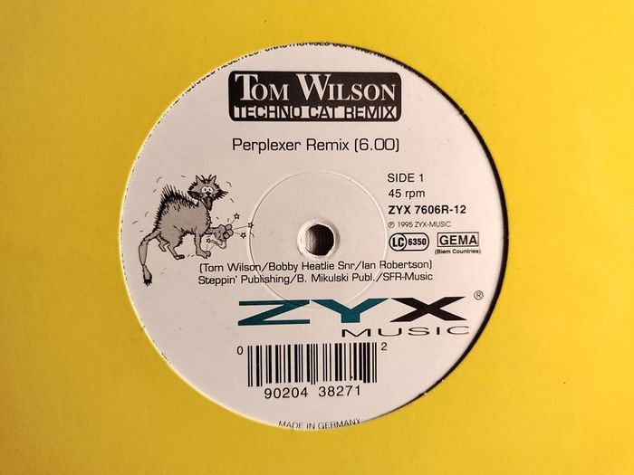 Tom Wilson - Techno Cat (ORIGNAL + Perplexer REMIX!) - ZYX Music Records - GERMAN Pressing! Incl. ORIGINAL Dance Like Yer Dad Mix TOO!