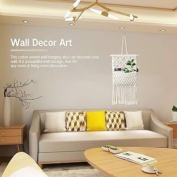 NEW SALE | Wall Hanging Tapestry,Wall Decor Chic Handmade Cotton,Woven Bohemian Home Decoration,Magazine Storage Organizer Tapestry Pocket Boho Wall Decor for Living Room Bedroom Party Decoration