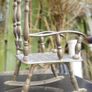 Vintage brass rocking chair, dolls, Teddy bear chair H 6,5" 4 x 5" Image 4