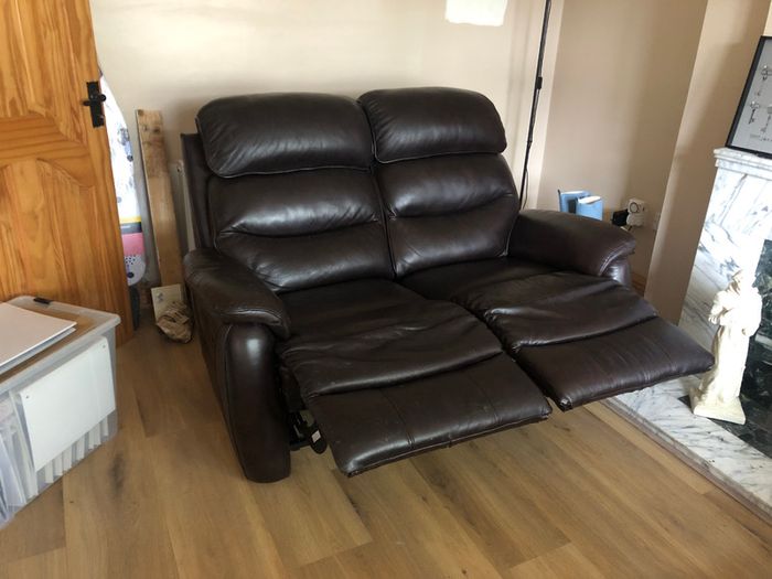 Two Seater Leather Recliner Sofa