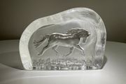 Vintage Edinburgh Crystal Horse Sculpture