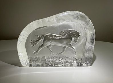Vintage Edinburgh Crystal Horse Sculpture
