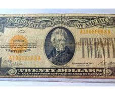 USA 1928 20 Dollars Gold Certificate Banknote Rare