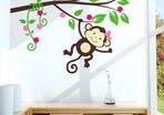 Nice Funny Kid's Room Nursery Monkey Wall Stickers