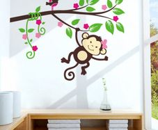 Nice Funny Kid's Room Nursery Monkey Wall Stickers
