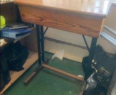 vintage school desk