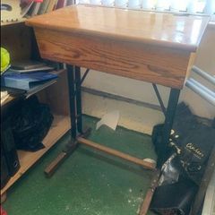 vintage school desk