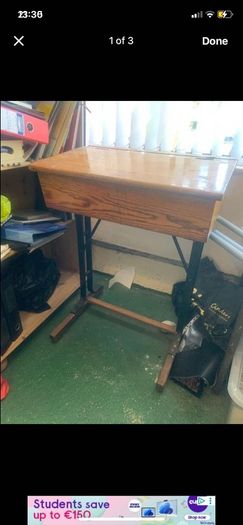 vintage school desk