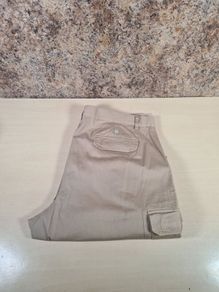 mens DKNY jeans cargo pants combats 100% cotton beige Size W 38 long leg