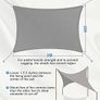 Sun Shade Sail Waterproof 2m x 3m Rectangle, PES Polyester UV Block Sunscreen Awning with Full Accessories, Weather Resistant Durable Garden Shade Sail, Sail Shade for Garden, Outdoor Image 3