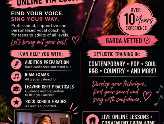 Online Vocal  lessons