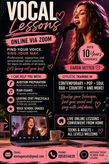 Online Vocal  lessons