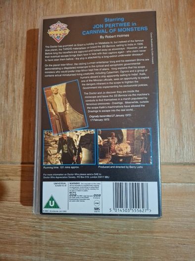 Doctor Who VHS Carnival of Monsters in very good condition