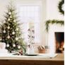 New White Advent candle with red bows Image 2