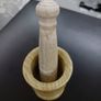 Natural Wood Wooden Mortar And Pestle Set Image 3