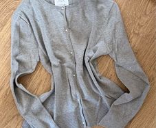 Zara Girls Grey Pearl Button Cardigan