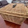 Selection of Vintage Wicker Hanper, Picnic , Wine Bottle, and Shopping Baskets Image 7