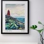 Rocks at Poolbeg Lighthouse, Dublin. 43x53cm. Large framed print by artist Helen Mathews. Image 2