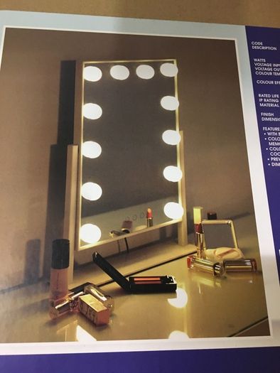 Pivot Portrait Mirror LED Plug In