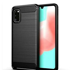 Shockproof Case For Samsung GALAXY A41 Carbon Fibre Effect Back Cover