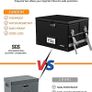 File Box with Lock,Fireproof Document Box with Handle and Zipper,Collapsible File Organiser Image 4
