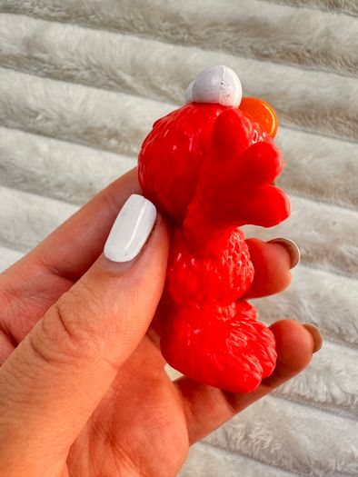 Sesame Street Workshop Waving Elmo Monster Red approx. 6.5 cm. Figure Hasbro Damaged Used Please see photos