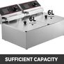 Electric Commercial Deep Fryer 12L 5000W Twin Basket Stainless Steel Fryer Image 4