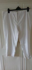 White Cropped  Trousers