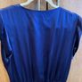 Blue silk dress philosophy di Alberta Ferretti 100% silk royal blue wrap style Image 7