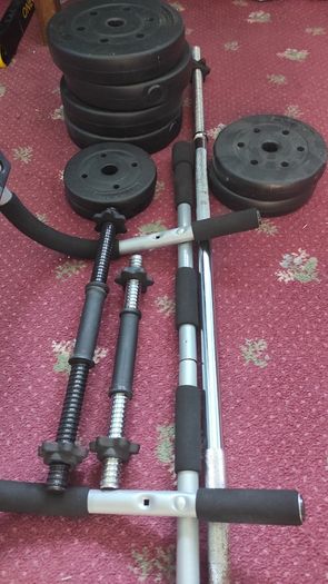 HOME GYM SET 27.5kg Plates + 12kg Kettlebell 40