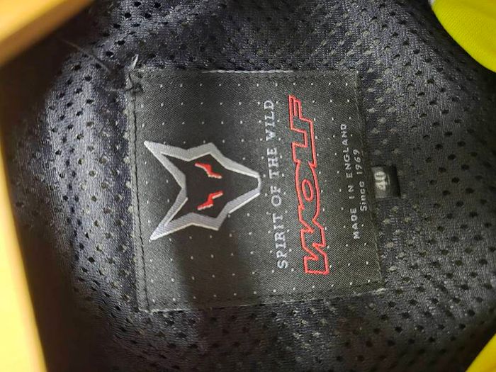 Wolf leather motorcycle jacket