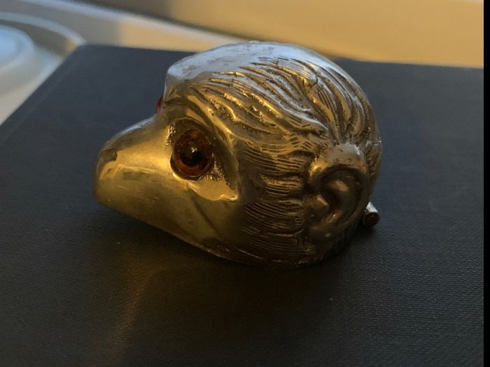 Victorian Silver  Monkey Head Inkwell