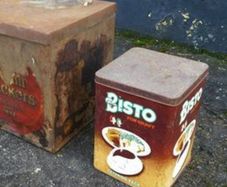 2 Vintage Display / storage canisters