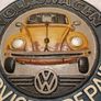 Cast Iron Hand-Painted Wall Volkswagen Crest Image 4