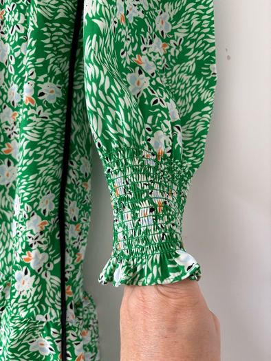 ME+EM Green Floral Fabric Dress