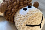 Hand-Crocheted Sheep Rug. Soft, Snuggly and Sweet
