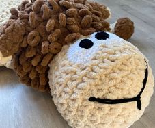 Hand-Crocheted Sheep Rug. Soft, Snuggly and Sweet