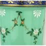 Antique Bristol Blue Opaline Glass Handpainted Urn Vase Image 10
