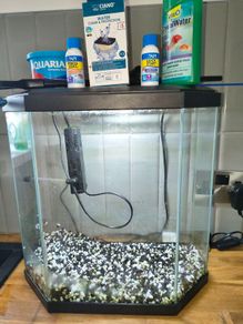 fish tank with filter and accessories