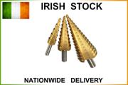 3Pcs Large HSS Steel Step Cone Drill Titanium Bit Set Hole 4-12/4-20/4-32mm