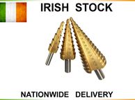 main image for ad 3Pcs Large HSS Steel Step Cone Drill Titanium Bit Set Hole 4-12/4-20/4-32mm