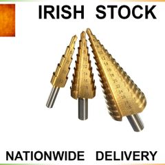3Pcs Large HSS Steel Step Cone Drill Titanium Bit Set Hole 4-12/4-20/4-32mm