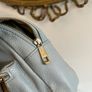 Genuine leather mini backpack light blue leather - Florence Italy Image 8