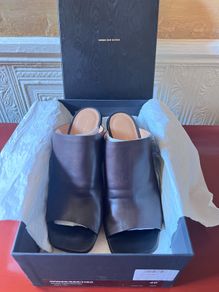 New Dries Van Noten Brown heeled slide sandals Size 40