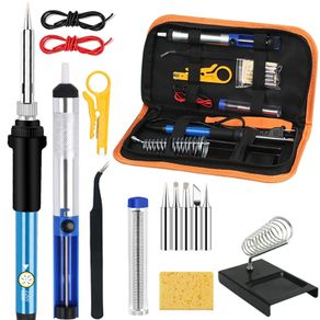 Soldering Iron set Adjustable Temperature Electric Solder Iron Rework Station Mini Handle Heat Pencil Welding Repair Tools 60W